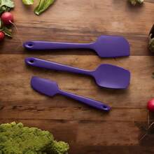 3件套耐高温硅胶套装：无缝硅胶厨房烹饪搅拌棒，适用于不粘锅具 - 彩色 - 查看 10