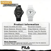 FILA 38-6696 坚固耐用的机械风格运动石英表，43.5毫米大表盘，金属表壳，硅胶表带，30米防水腕表 - 均碼 - 查看 11