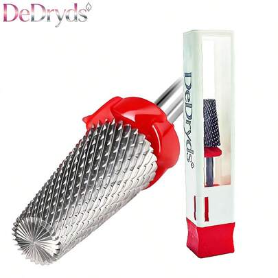 3/32英寸钨钢指甲钻头，适用于电动指甲锉，专业美甲修脚亚克力凝胶指甲卸甲砂轮，精细打磨带，毛刺尖端