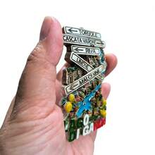 Italy Lake Garda LAGO DI GARDA 3D Hand-Painted Road Sign Fridge Magnet, Travel Souvenir - one-size - View 2