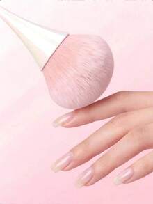 1 cọ phủi bụi móng tay màu hồng đào (màu gỗ), thích hợp dùng cho móng tay, phấn má hồng, phấn phủ dạng bột, trang điểm, dụng cụ làm móng acrylic lý tưởng. - Nhiều màu - Xem 3