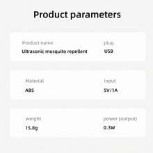 USB驱蚊灯，家用超声波驱蚊器，夜灯，户外电子驱蚊器，灭蚊器 - 多色 - 查看 3