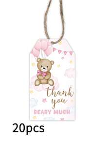 20pcs Cute Pink Bear Design, Ideal Small Gifts To Add Sweet Vibe For Baby Shower Party - Multicolor - View 7