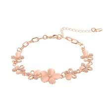 1条时尚花瓣造型手链，适合女性日常佩戴 - 玫瑰金 - 查看 5