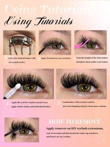 416 sợi/28 hàng mi giả Manga, mi giả kiểu anime, mi nối, mi giả tự nhiên, mi giả kiểu cổ tích, mi giả Manga riêng lẻ dành cho người mới bắt đầu, mi giả, mi giả, mi nối. - D - Xem 5