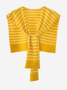 1pc Solid Color/Striped Casual Knit Shawl, Fashion Regular Polyester Warm Shawl - Suitable For Daily And Outdoor Wear In All Seasons,Beach,Holiday - Same Style In Multiple Colors - View 7