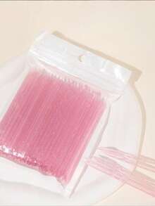 100/50pcs Manicure Tool Set, Women's Pink Dual-Ended Acrylic Cuticle Pusher & Remover, Nail Care Tools - Multicolor - View 3