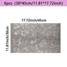 Bộ 4/6/8 tấm lót tủ lạnh và tủ bếp, có thể cắt tỉa, dễ vệ sinh, chống thấm nước, chống trơn trượt, vật dụng thiết yếu cho gia đình, dễ lau chùi bằng khăn ướt. - giống như viên sỏi - Xem 15