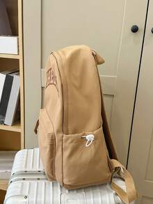 背包，休闲简约风格学生背包，大容量多口袋书包，适合中小学生 - 彩色 - 查看 6