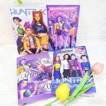 1 Kpop D Emon Hunter Girl Group Cartoon Notebook, Cute Notebook, Gift Prize 1 Piece, Popular K Pop D Emon Hunter Girl Group Merchandise, Study Stationery, Spiral Notebook, Practical Exercise Book, Fun Gift, Warrior K Pop, Suitable As Birthday Gift, Back-To-School Season Gift - Multicolor - View 3