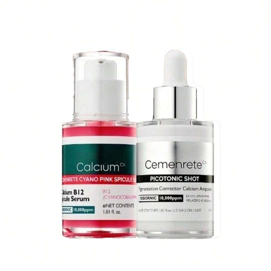 Lumi Firm & Lift Duo | Korean Facial Collagen Firming Serum Plumping Skin & Tightening Refines Skin Repair Density | Cyano Pink Spicule Serum + Picotonic Shot Ampoule - 多色的 - 查看 1