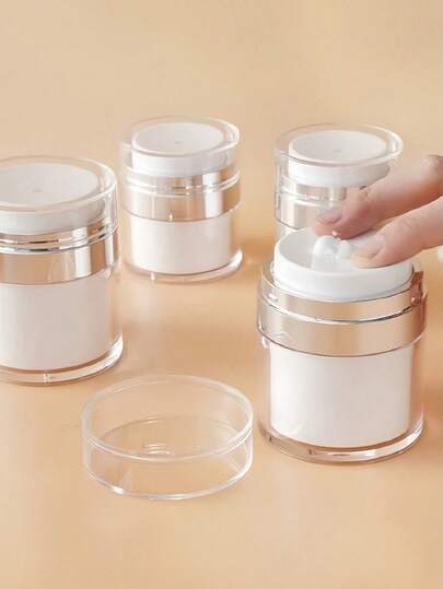 1pc Vacuum Pump Bottle, Available In 15ml/30ml/50ml/100ml Capacity, Vacuum Cosmetic Cream Dispenser Bottle, Portable Pump Bottle, Suitable For Lotion, Face Cream, Body Lotion, Hand Cream, Sunscreen Etc., Hygienic And Clean, Travel Size Refillable Bottle, Great Christmas Gift