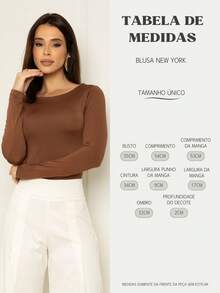 Set Of 2 Women's Long-Sleeved Round Neck Blouses For Autumn/Winter - Trắng và Sô cô la - Xem 9