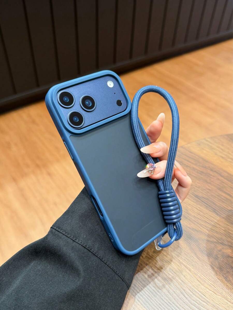 钥匙扣/挂绳 1 件装 蓝色软挂绳 哑光透明手机壳 兼容 17、17 Pro、17 Air、17 Pro Max、11、11 Pro、11 Pro Max、12、12 Pro、12 Pro Max、13、13 Pro、13 Pro Max、14、14 Pro、14 Plus、14 Pro Max、15、15 Pro、15 Plus、16、16 Pro、16 Pro Max、16 Plus