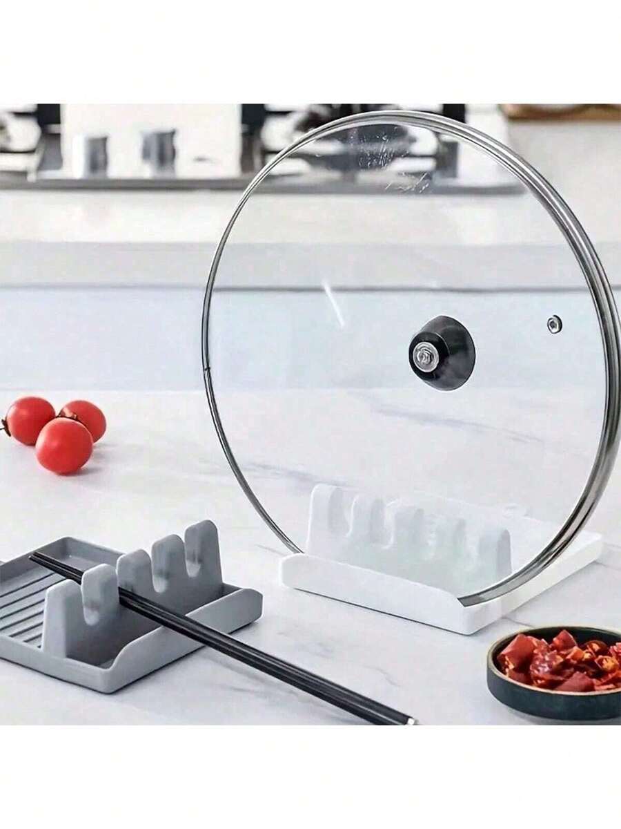 1 pieza Soporte multifuncional de silicona para cucharas/espátulas, estante para utensilios, organizador de herramientas de cocina versátil