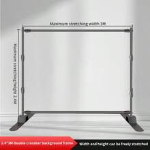 SH Double-Crossbar Backdrop Background Stand Frame Support System For Photography Photo Studio Video Muslin Green Screen - Ver 8