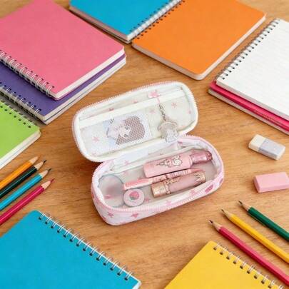 1 Pc Cute Strawberry Pencil Case Fresh Style Student Stationery Storage Bag Pen Bag