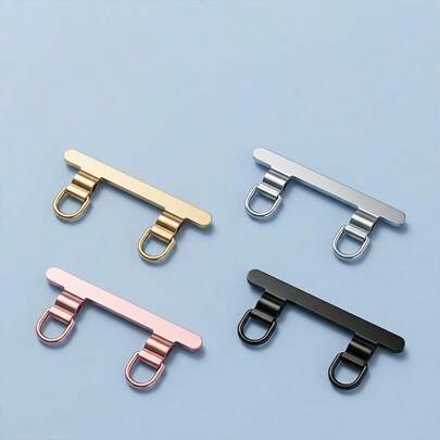 1 件超薄不锈钢夹式手机挂绳连接器、金属垫、防丢失手机带配件