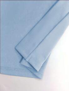 Bộ đồ nữ cỡ lớn 3 món màu trơn, phong cách thường ngày: Áo khoác/áo cardigan + Áo không tay cổ tròn + Quần ống đứng cạp chun, chất liệu mềm mại, co giãn, dáng rộng, thoải mái khi đi làm, thích hợp cho mùa xuân/thu/đông và mùa hè thanh lịch. - Màu trời - Xem 8