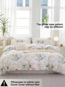 Juego de ropa de cama de 3 piezas con estampado floral, de tela de microfibra suave y transpirable, cómodo para todas las estaciones, lavable a máquina, resistente al desvanecimiento, a las pelusas, al encogimiento y a las arrugas, adecuado para la decoración de dormitorios con estilo bohemio/rústico/moderno, se ajusta a camas King/Queen/Full, ideal para el hogar, dormitorio, apartamento, hotel, alquiler vacacional y como regalo - Multicolor - Ver 4