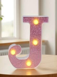 1個 16cm 創意家居裝飾 LED 粉色字母燈，室內桌面裝飾 0-9 數字燈，字母跑馬燈，婚禮求婚週年紀念生日派對裝飾字母與數字燈，女孩臥室裝飾字母燈 - 深粉紅色 - 查看 48