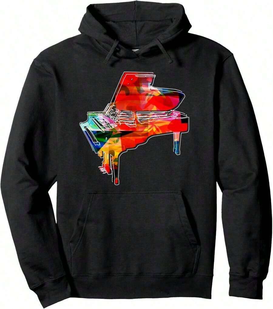Piano Compatible - Musician And Pianist Hoodie - Grey - View 1