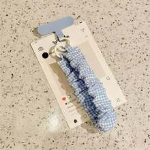 Cute Gingham Check Pattern 1pc Sweet Girl INS Style Phone Lanyard Elastic Phone Anti-Lost Strap Cute Wrist Strap For Phone Key Chain Pendant Spring Gift Birthday Party - Multicolor - View 7