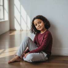 Voker Children's Long-Sleeved Thermal Shirt | Unisex Second Skin Sun Protection - Màu Tím - Xem 4
