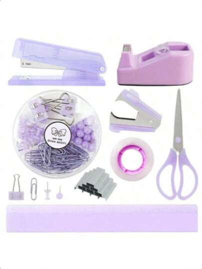 Assorted Color Stapler Set, Suitable For Office, Study, Random Color, School & Office Supplies, Desktop Decor, Great For Halloween, Thanksgiving, Christmas Gifts