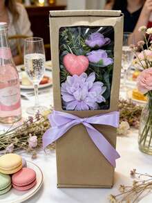 1 Box 13inch(H) Artificial Flower Gift Box, Suitable For Wedding, Birthday, Mother's Day, Teacher's Day, Thanksgiving, Party, Theme Events, Gifts - Multicolor - View 14