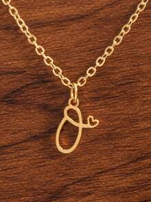 1件装26字母设计心形吊坠项链，母亲节礼物，送朋友的礼物 - 款式1 - 查看 30