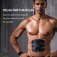 AXH EMS Wireless Muscle Stimulation Training Device, Smart Fitness Abdominal Trainer, Electric Massage - Black - View 5