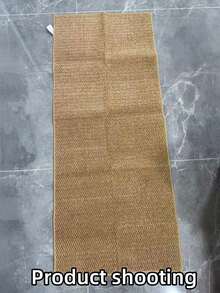 1pc Extra Long Solid Color Runner Rug - Large Rectangular Floor Mat, Faux Jute Texture, Machine Washable, Suitable For Hallway, Kitchen, Bathroom, Laundry Room - Beige/Brown Modern Design, Easy To Clean Runner Rug, Ideal For Corridors, Entryways And Narrow Spaces, Textured Surface Enhances Traction, Fashionable And Practical Home Decor, Washable Hallway Runner Rug, Oversized Floor Mat, Kitchen Runner Rug, Floor Runner Rug, Extra Long Runner Rug - Multicolor - View 8