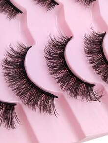 7 Cặp lông mi giả cao cấp, mềm mại, tự nhiên, kiểu dáng chữ thập, dày, nhẹ, có thể tái sử dụng. - màu đen - Xem 3