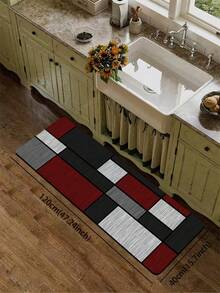 1 tấm thảm bếp bằng silicon họa tiết hình học bất đối xứng, được chia thành các khối màu đỏ tía, đen đậm, xám nhạt và trắng bạc bởi các đường kẻ đen dày với các đường sọc dọc tinh tế, tạo nên sự kết hợp giữa phong cách công nghiệp và tối giản hiện đại, vừa chắc chắn lại vừa có chiều sâu thị giác. Thảm bếp cao cấp, thời trang, êm ái và chống mỏi. - Nhiều màu - Xem 8
