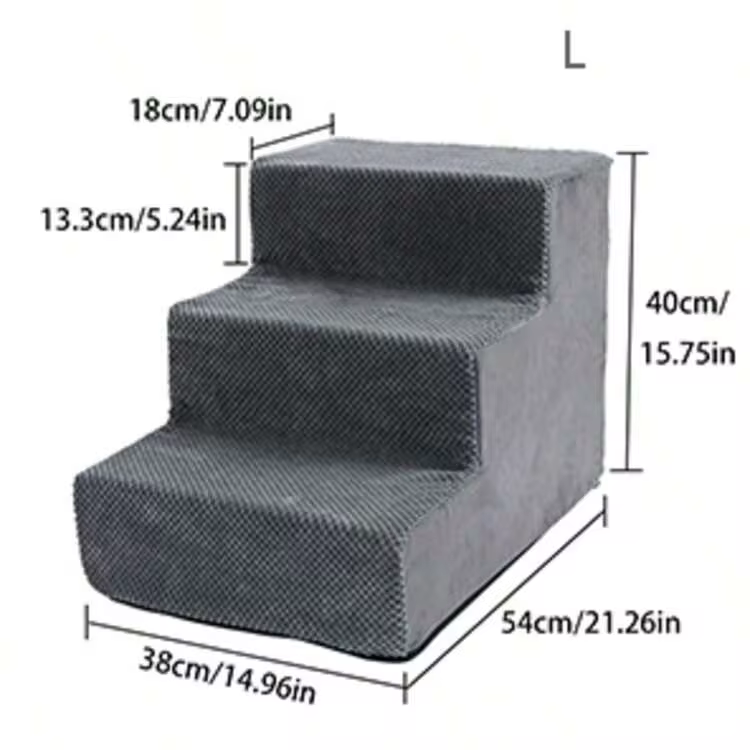 1pc Dog Bed Stair, Pet Ramp For Small Medium Dogs, Elderly Dogs, Climb On Bed Sofa, Pet Corner Stairs - Multicolor - View 15
