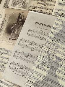30pcs/Pack Vintage Music Score Decorative Paper, DIY Scrapbooking Background Material - BQ472 - View 5
