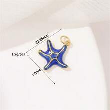 1件铜质时尚创意兔子、大象、蘑菇吊坠，多功能高端DIY手链、项链、耳环饰品配件 - 彩色 - 查看 20