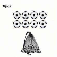 6/8/10pcs 32mm Mini Soccer Balls, Hexagonal Foosball Table Accessories, Small Footballs (With Black Storage Net Bag) - Multicolor - View 10