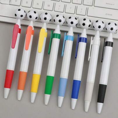 2pcs Creative Football Shaped Ballpoint Pens, World Cup Elements