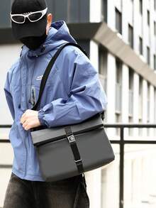 1pc Minimalist Casual Backpack For Men, New Large Capacity Travel Commute Briefcase, Versatile Messenger Bag - Multicolor - View 5