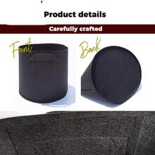 12 Gallon Grow Bags Pack Of 5 40x35cm Large Thickened Nonwoven Fabric Planter Heavy Duty Felt Pot For Vegetables Fruits & Patio Gardening - Black - View 6