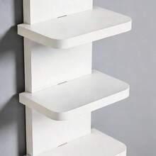 Shelves For Wall, Versatile Tier Wall Shelf Unit, Floating Shelves Wall (Round Corner), Vertical Lack Wall Shelf Bedroom, Vanity, Living Room, Home Decor Makeup Organizer Display, White - 白色 + 7 層 - 查看 8