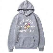 Kangaroo Hoodie With Kpop Band Skz Skzoo Aesthetic Y2k Unisex - Xám - Xem 1