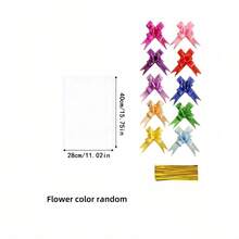 10pcs Cellophane Bag With Golden Twist Tie, Colorful Bow, Transparent Basket Bag OPP Plastic Cellophane Packaging For Gift Display, Wedding, Birthday Party, Mother's Day Gift Bag - View 13