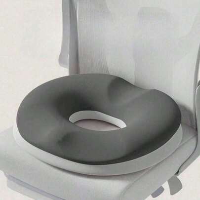 1pc Memory Foam Donut Seat Cushion | Tailbone & Lumbar Support Pillow, Postpartum Suitable, Fit For Long-Time Sitting In Office, Driving, Washable Polyester Fabric, Modern Comfortable Design, Durable Soft Material