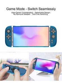2pcs TPU Grip Covers + 1pc PC Protective Case Set For Nintendo Switch 2 (2025), Shockproof, Explosion-Proof, Scratch-Resistant, Sweat-Proof, Enhancing Gaming Experience - View 6