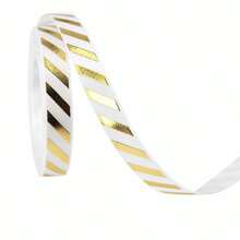 5厘米宽烫金印花丝带，6种图案可选，适合母亲节礼物包装、鲜花包装及DIY - 多色 - 查看 8