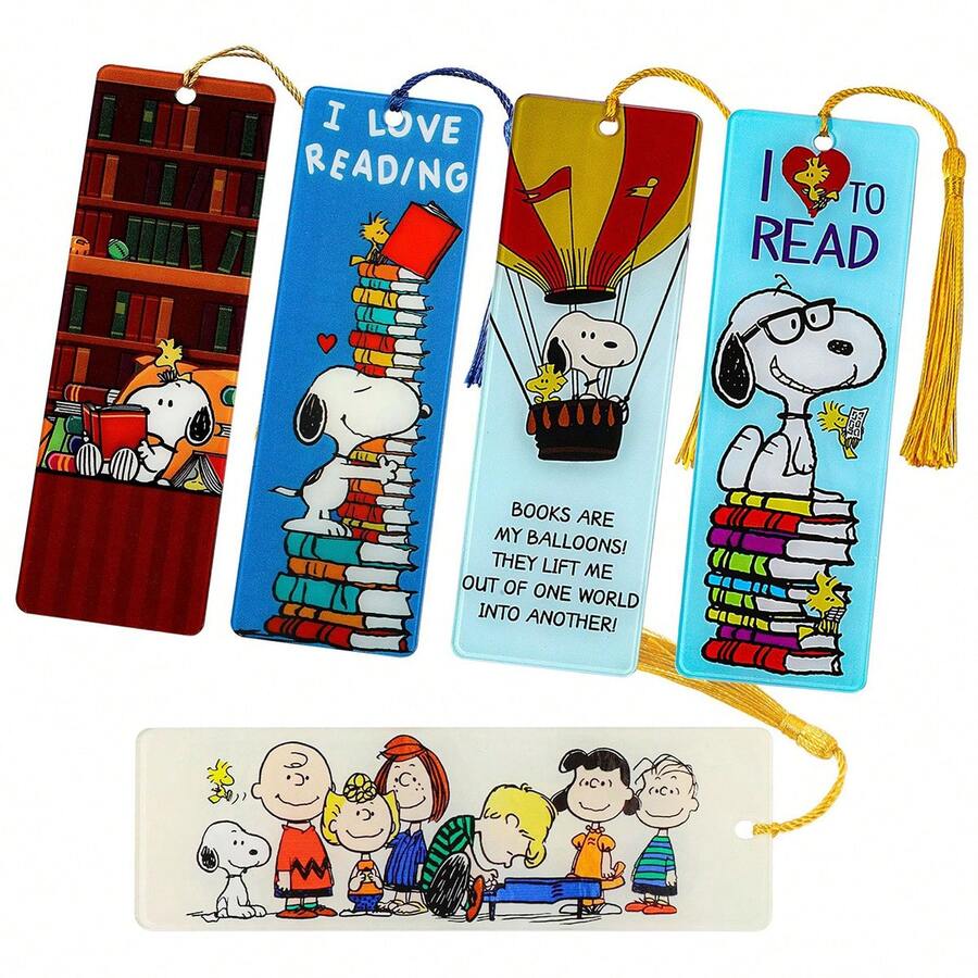 1个卡通亚克力流苏书签，可爱狗狗设计，款式随机 - 彩色 - 查看 1