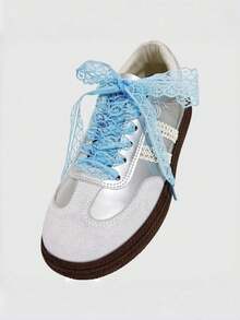 1pc Multicolor Lace Shoelaces, Ballet Style Tie Around Ankle, Can Transform Regular Shoes Into Sneakers, Suitable For Sweet & Cool Girls, Back To School & Moving Essential - Multicolor - View 3